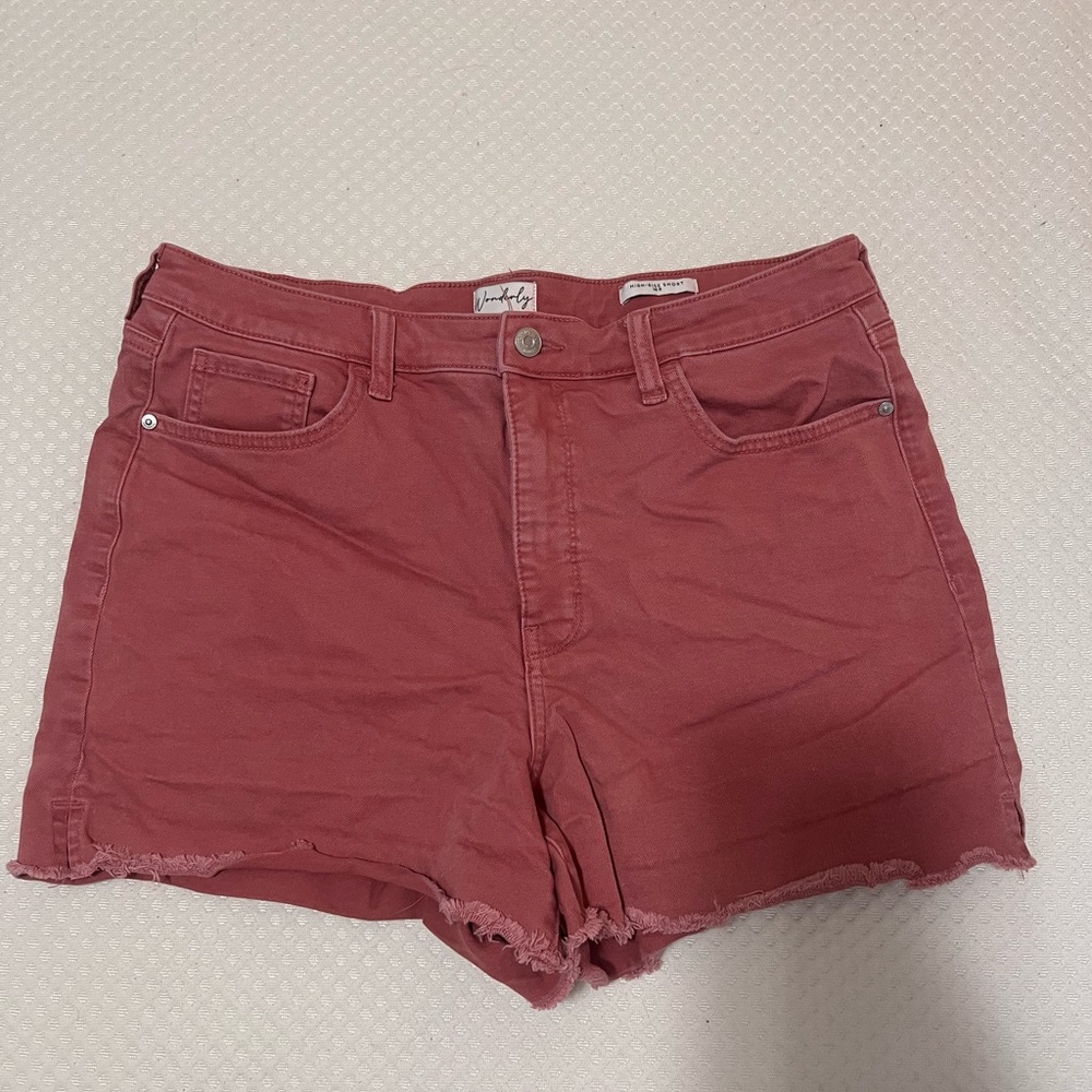 Wonderly Dusty Rose Denim Shorts